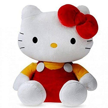 Hello Kitty Classic Plush Toy - Red Overalls & Bow - KidLiva