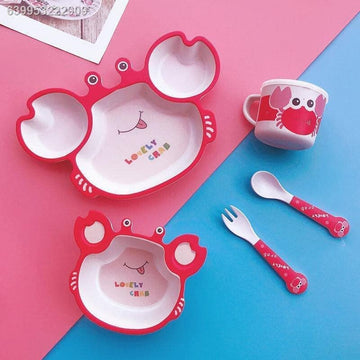Adorable Red Crab Kids Meal Set - KidLiva