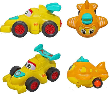 Cute Push-and-Go Vehicle Toy Set - KidLiva