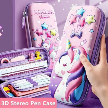 Magical Pink Unicorn 3D Stereo Pen Case - KidLiva
