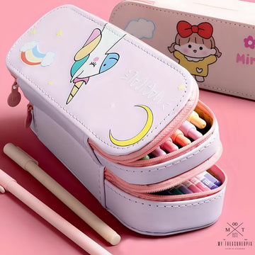 Magical Pink Layered Unicorn Pencil Case - KidLiva