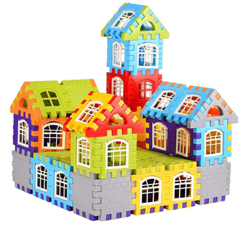 Colorful Castle & House Building Blocks Set - KidLiva