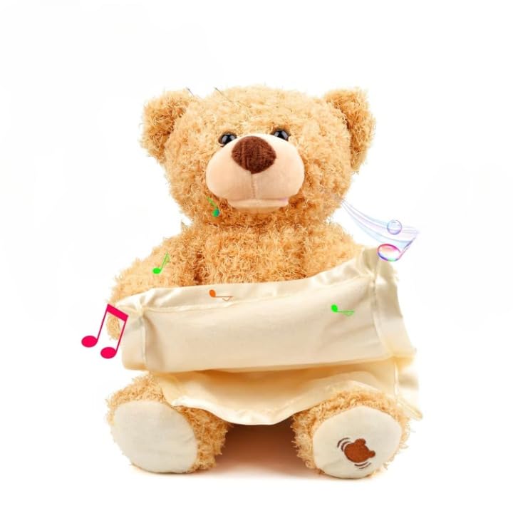 Peek-a-Boo Plush Talking & Singing Teddy Bear Toy - KidLiva