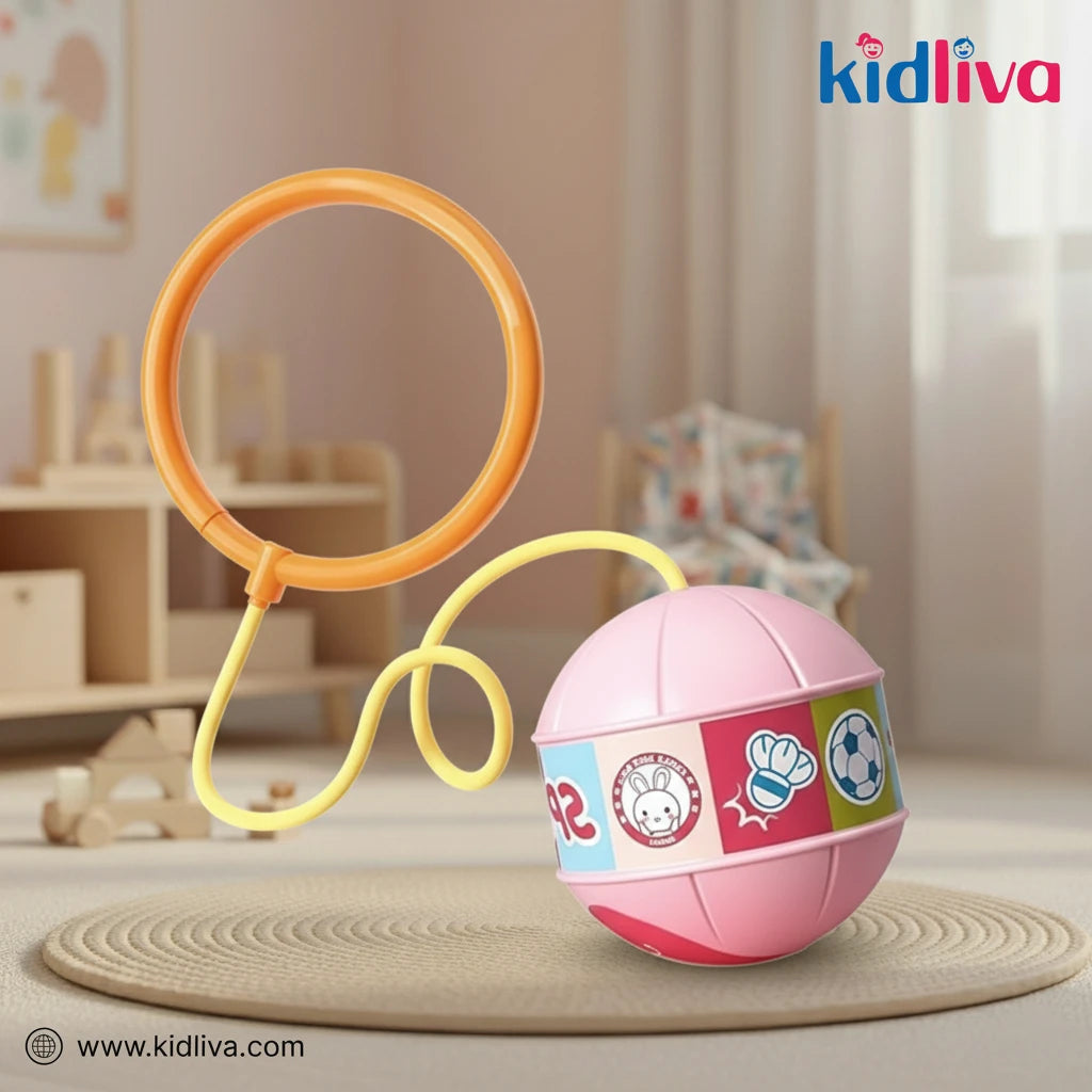 Pink Fitness Skip Ball / Ankle Skipper & Jump Toy - KidLiva