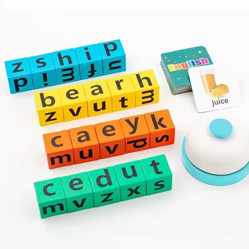 Wooden Word Spelling Puzzle Game for Kids