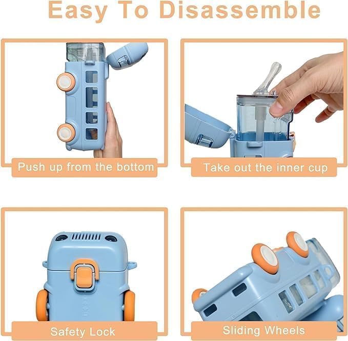 2-in-1 Transforming Bus Toy & Bottle/Container - KidLiva