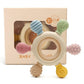 3+ Months Baby Wood & Silicone Teether Toy - KidLiva