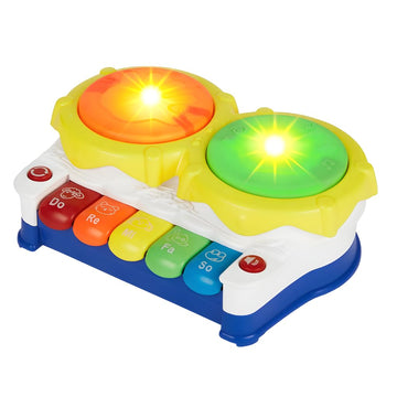 2-in-1 Light-Up Drum & Piano Toy - KidLiva