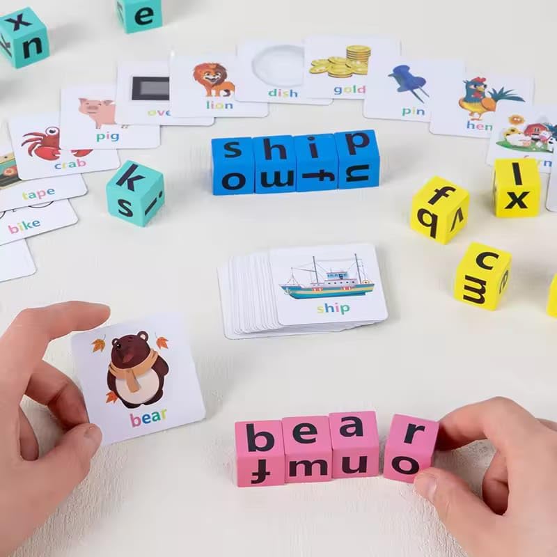Wooden Word Spelling Puzzle Game for Kids