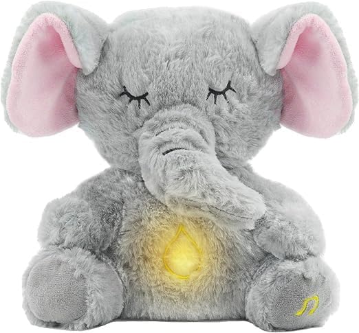 Baby Sleep Aid Breathing Elephant Plush Toy - KidLiva