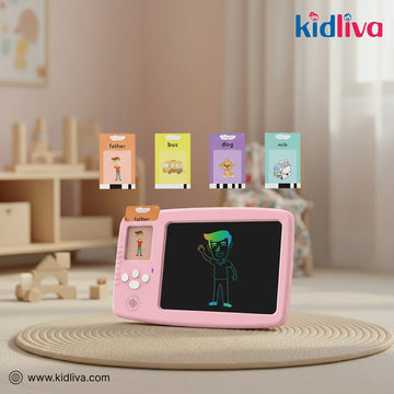Educational Drawing Tablet & Flashcard Learning System - KidLiva