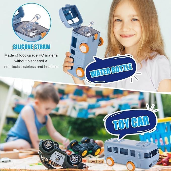 2-in-1 Transforming Bus Toy & Bottle/Container - KidLiva