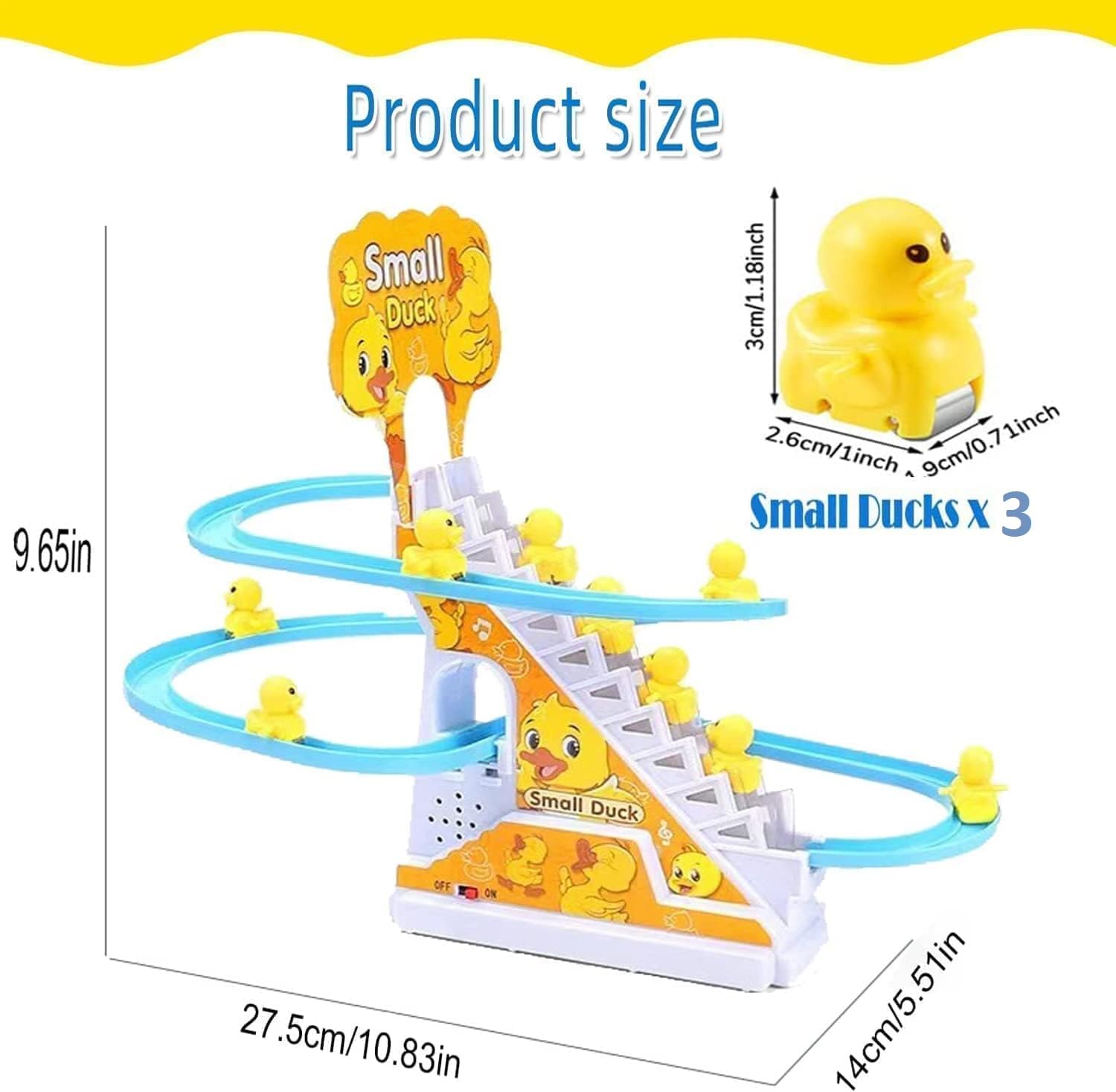 Musical Duck Race Stair Climbing & Slide Track Toy - KidLiva