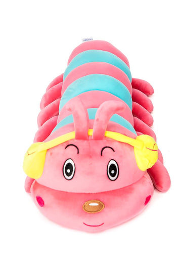 Soft & Long Pink and Blue Caterpillar Plush Toy - KidLiva