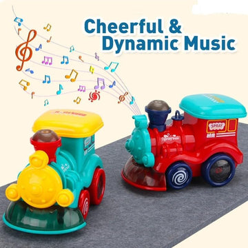 Cheerful Musical Light-Up Train Set - KidLiva
