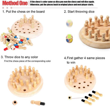 Wooden Memory Chess Game for Kids - KidLiva