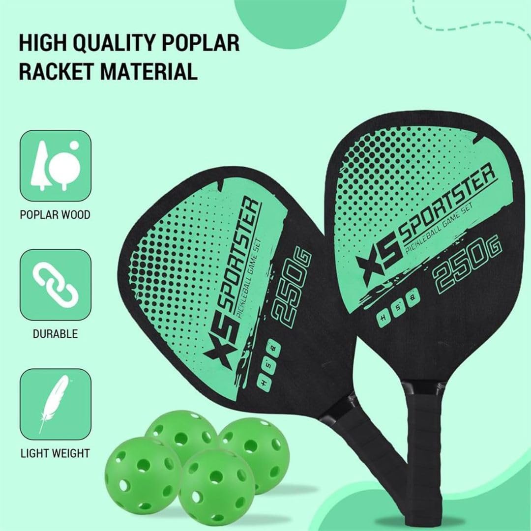 XS SPORTSTER Poplar Wood Pickleball Paddle – 250g Racket - KidLiva
