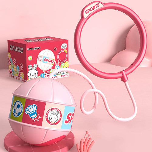Pink Fitness Skip Ball / Ankle Skipper & Jump Toy - KidLiva