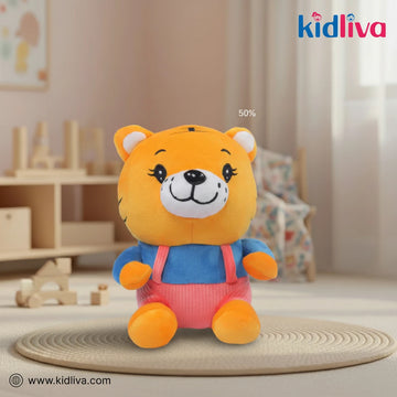Adorable Orange Tiger Plush Toy – Soft Stuffed Animal - KidLiva