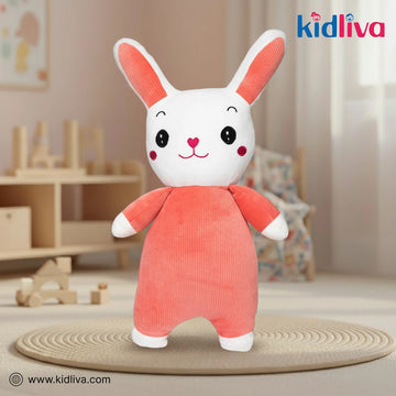 Adorable Pink Corduroy Rabbit Plush Toy – Soft Stuffed Animal - KidLiva