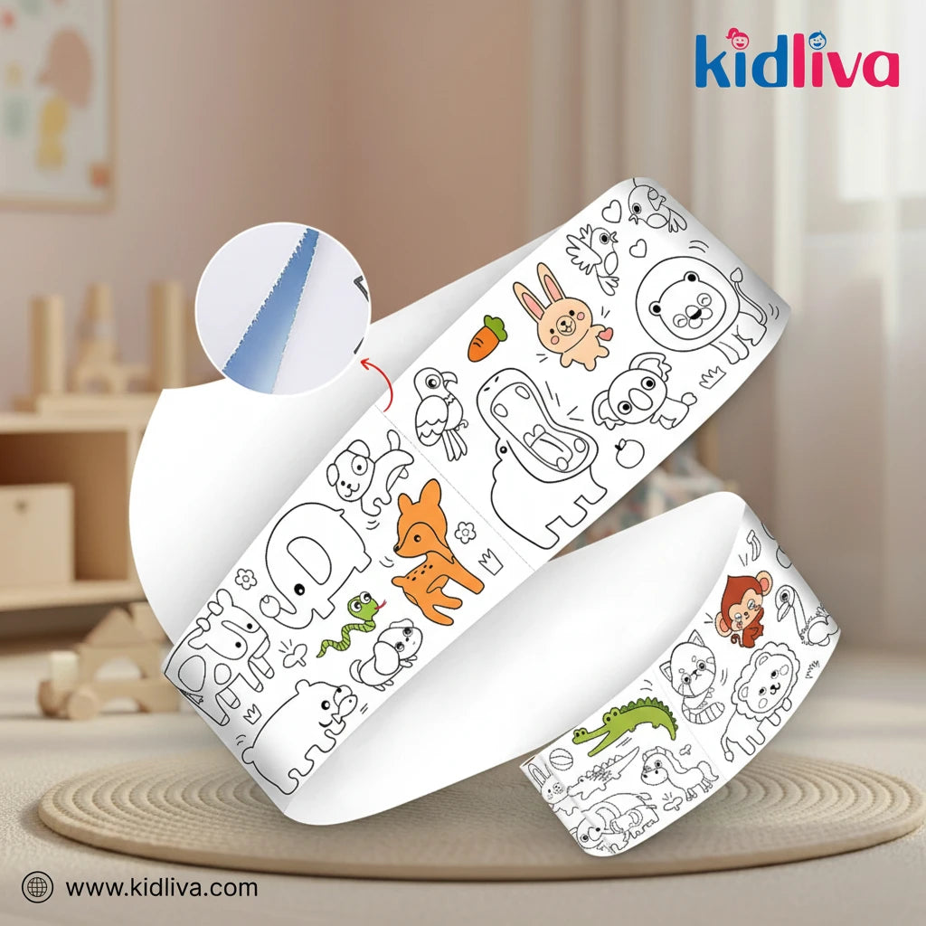 Kids' Jumbo Coloring Roll - KidLiva