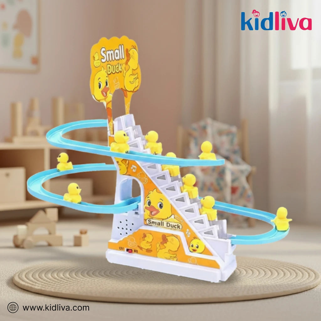 Musical Duck Race Stair Climbing & Slide Track Toy - KidLiva