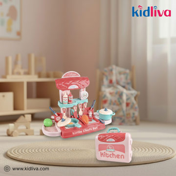 Little Chefs Set 2-in-1 Portable Kitchen Playset - KidLiva