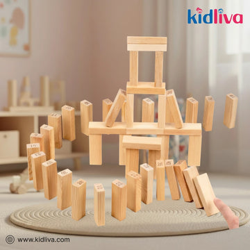 Wooden Number Stacking Game - KidLiva