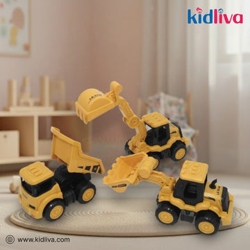 3-Pack Mini Construction Vehicle Set - KidLiva