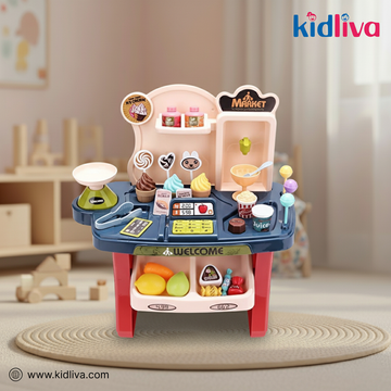 Home Supermarket & Ice Cream Market Play Set - KidLiva